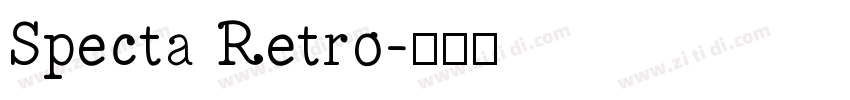 Specta Retro字体转换